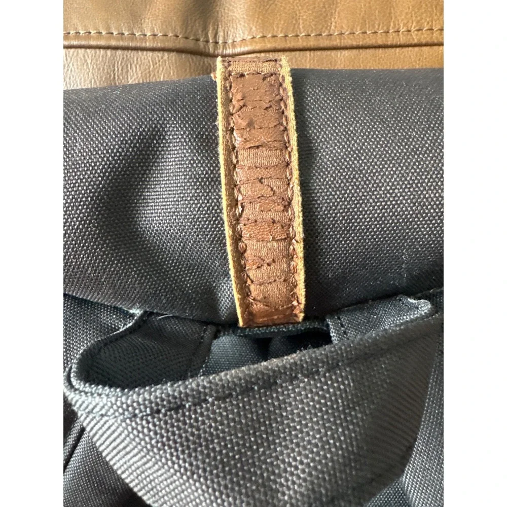 Herschel Supply Co Dawson Backpack Black Tan Canvas Laptop Bag Rucksack